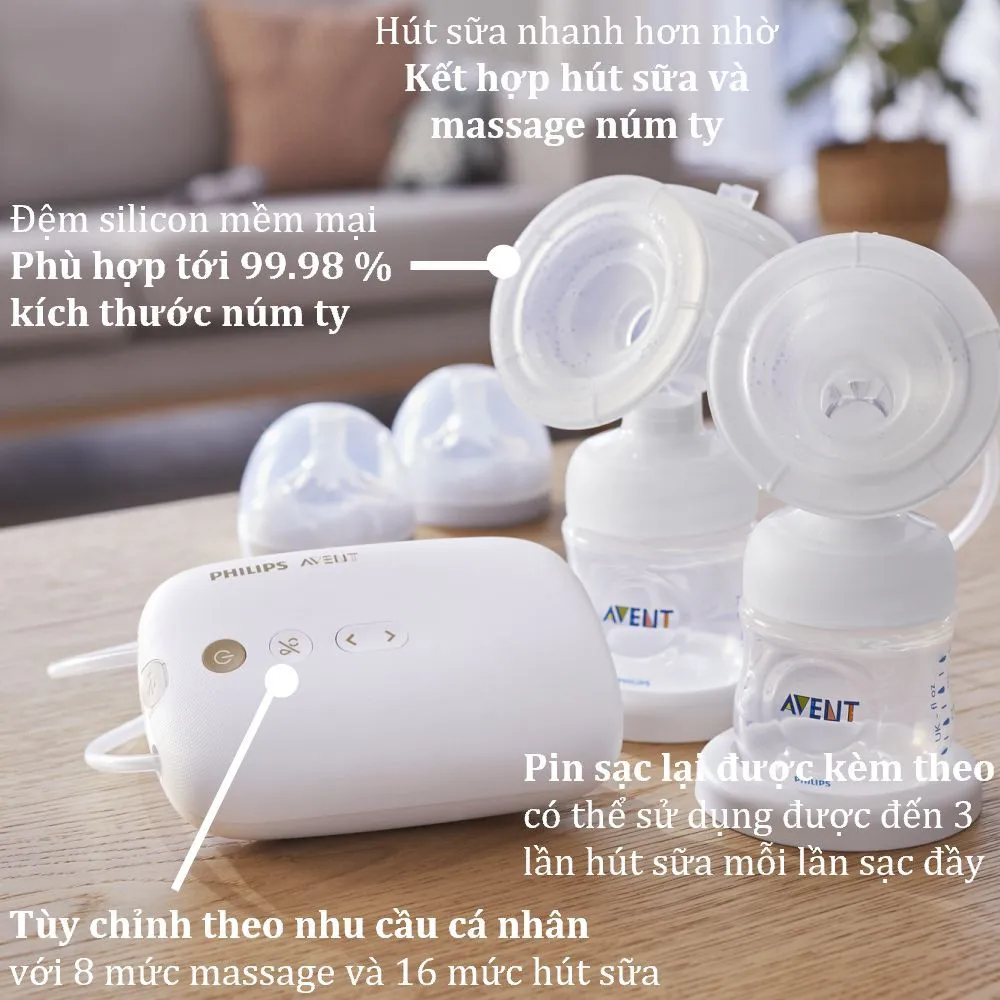 Ảnh Philips Avent máy hút sữa điện đôi SCF394/11 3