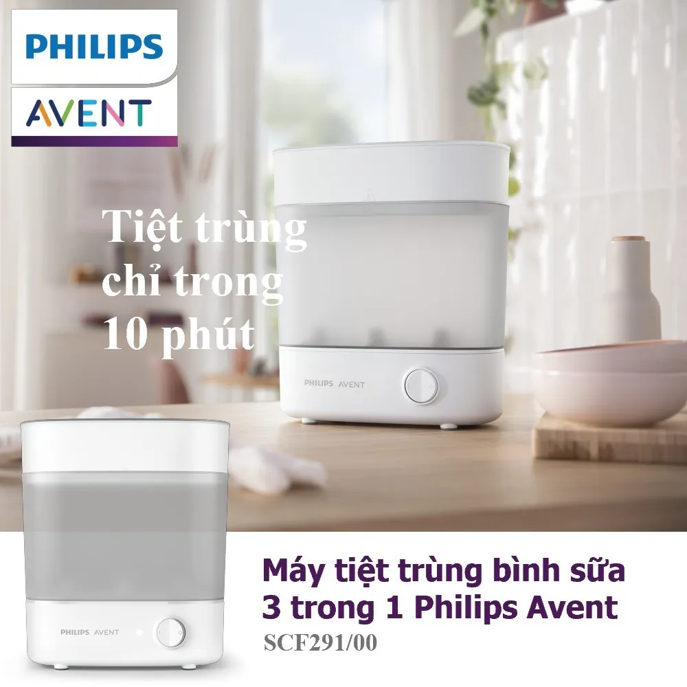 Ảnh Philips Avent Máy Tiệt Trùng Bình Sữa 3 Trong 1 Starlight 3