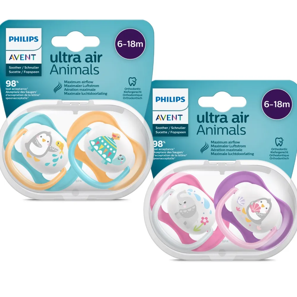 Ảnh Philips Avent núm ty ngậm thông khí 6-18 tháng, vỉ đôi SCF080/07 SCF080/08 1