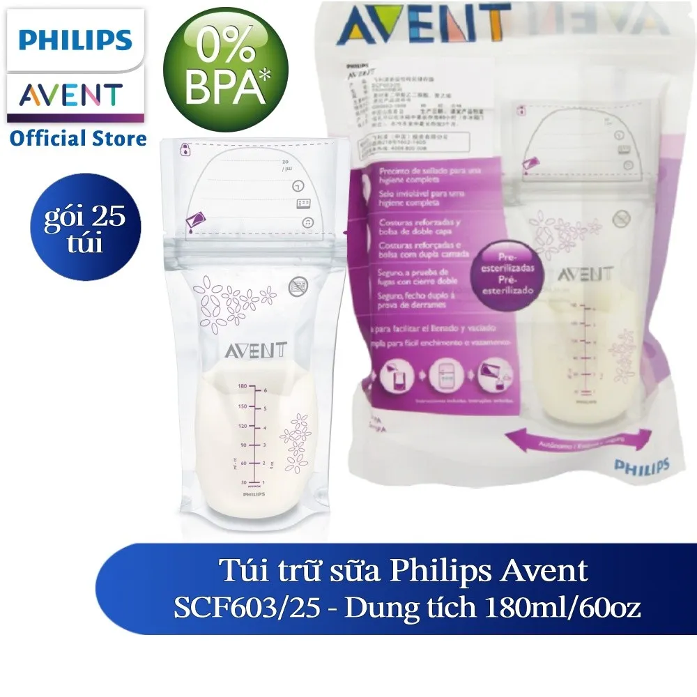 Ảnh Philips Avent túi trữ sữa 25pcs 180ml SCF603/25 1