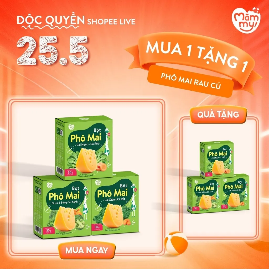 Đánh Giá Phô Mai Rau Củ Mămmy Dạng Bột: Bổ Sung Canxi & Chất Xơ Cho Bé 6 Tháng