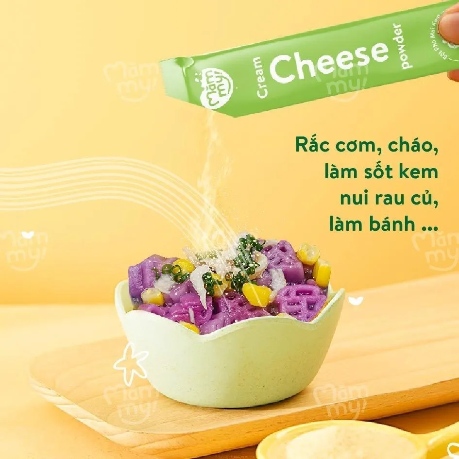 Ảnh Phô mai tách muối Mămmy dạng bột rắc cơm, cháo cho bé ăn dặm, hộp 10 ống (3g/ ống) 3
