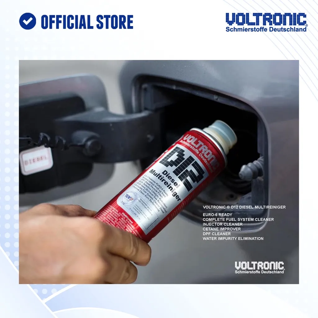 Ảnh Phụ gia vệ sinh hệ thống dầu và kim phun dành cho động cơ diesel VOLTRONIC d12 diesel multireiniger 3