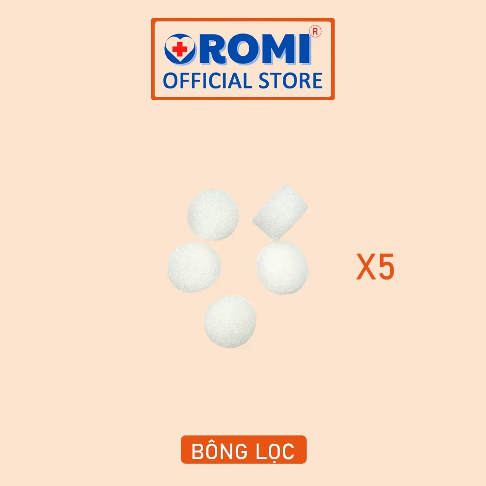 Ảnh Phụ kiện cốc xông, dây xông, đầu hút mũi, bông lọc OROMI 3