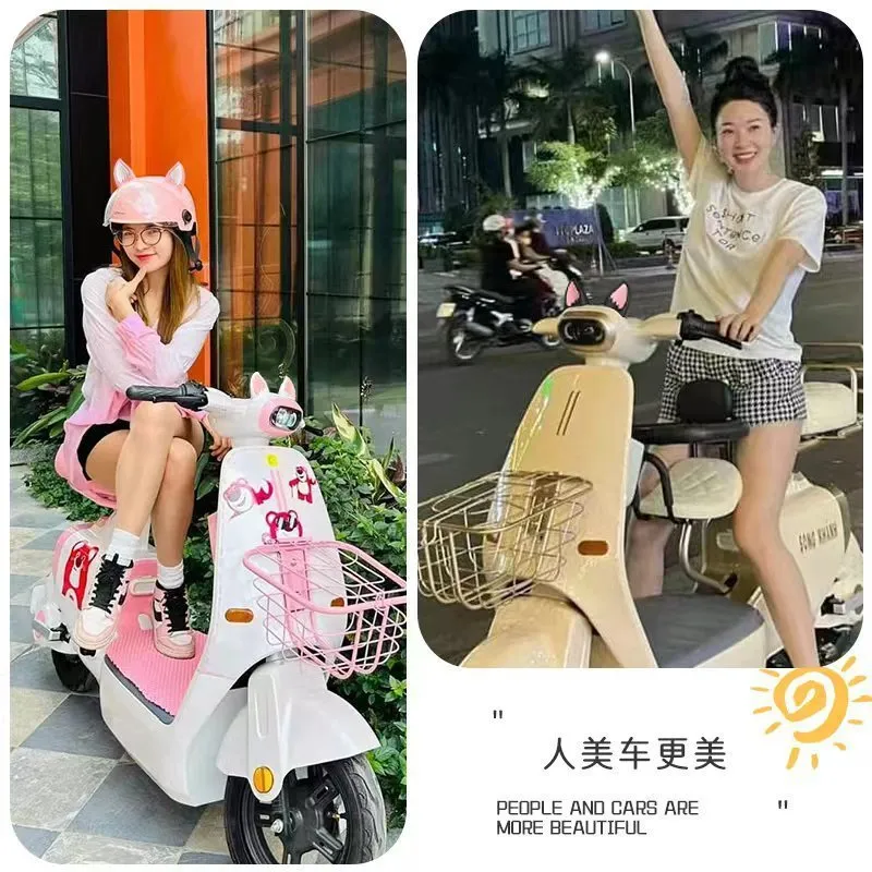 Ảnh Phụ Kiện Gắn Mũ Bảo Hiểm Tai Mèo Tai Gấu Vịt Vàng Gắn Xe Trang Trí Nón Bảo Hiểm Cao Cấp 4