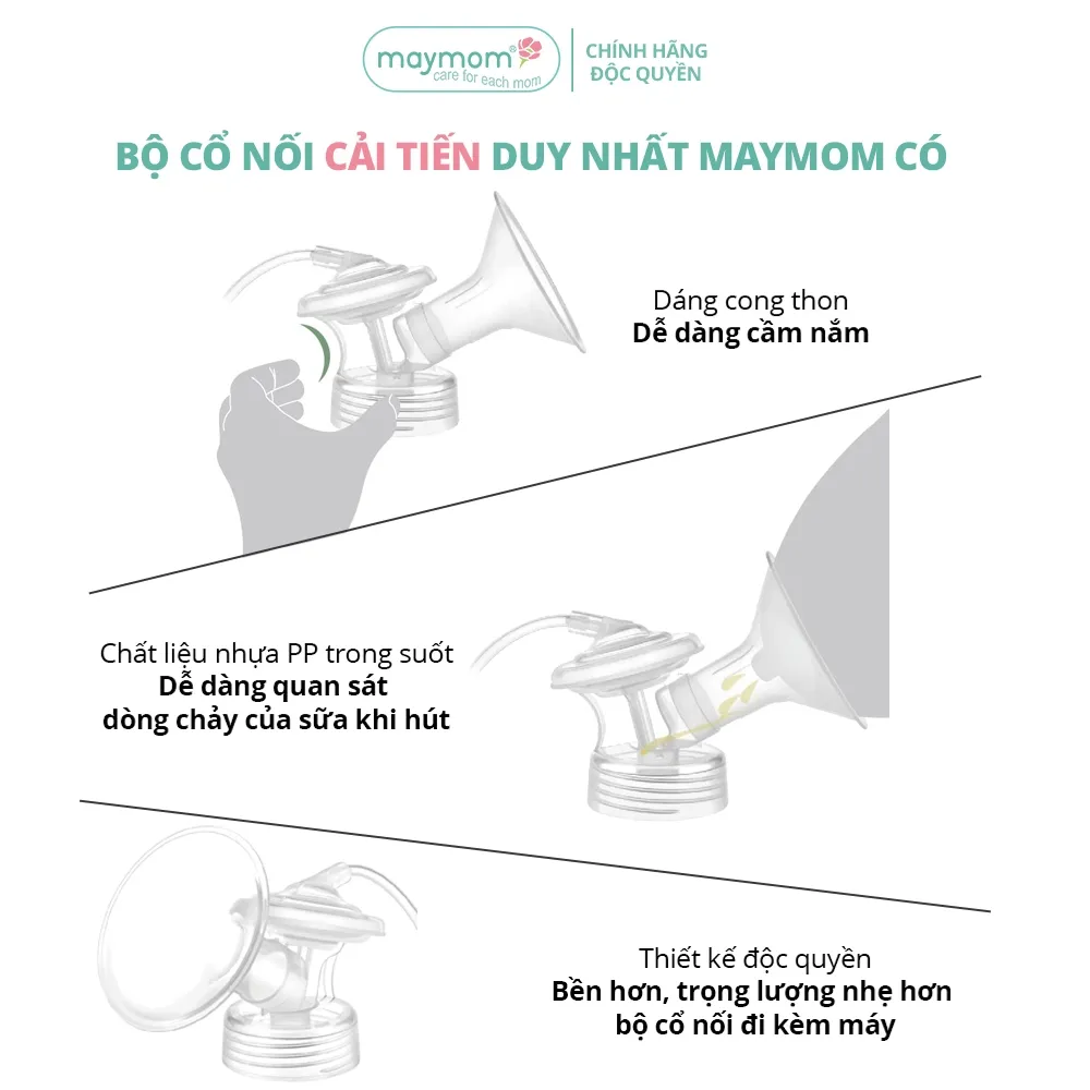 Ảnh Phụ Kiện Hút Sữa Cải Tiến Phễu Silicone Cho Máy Spectra, Avent, Fazt, Rozabi, Vắt Sữa Êm Ái, Kiểm Định An Toàn Quốc Tế 3