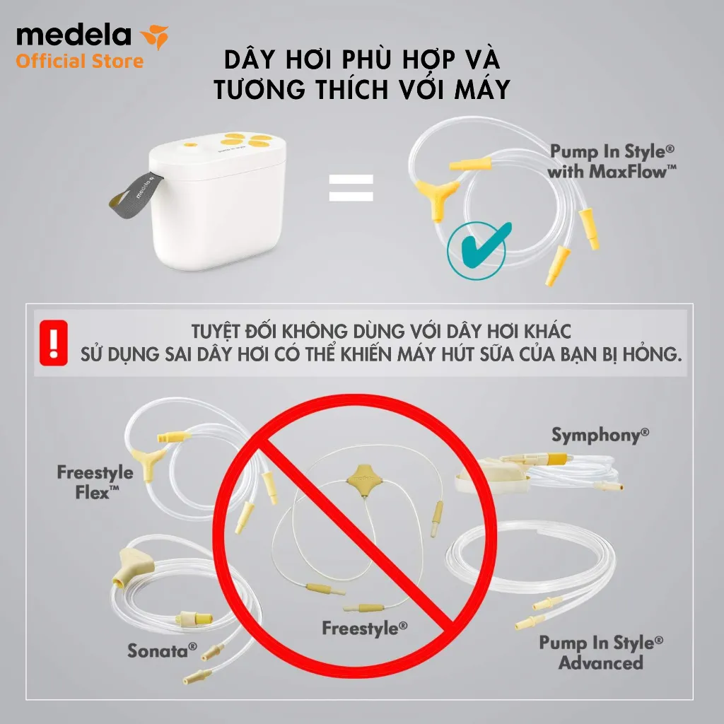 Ảnh Phụ kiện máy hút sữa | Medela dây Pump In Style MaxFlow (không vỏ hộp) 4