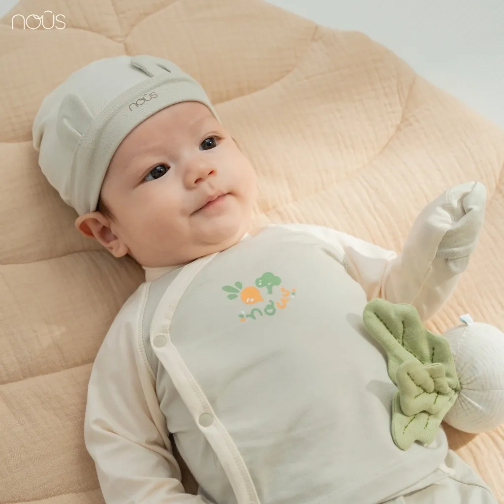Ảnh Phụ kiện sơ sinh Nous - 1 mũ sơ sinh / 1 đôi bao tay bao chân ( newborn / sơ sinh / NB ) 2