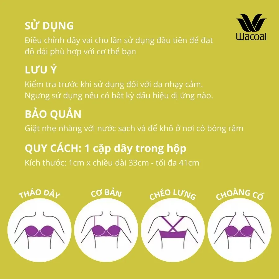 Ảnh Phụ kiện Wacoal dây vai áo ngực silicone trong suốt , dây áo trong cao cấp IMM9040 - MM9040 4