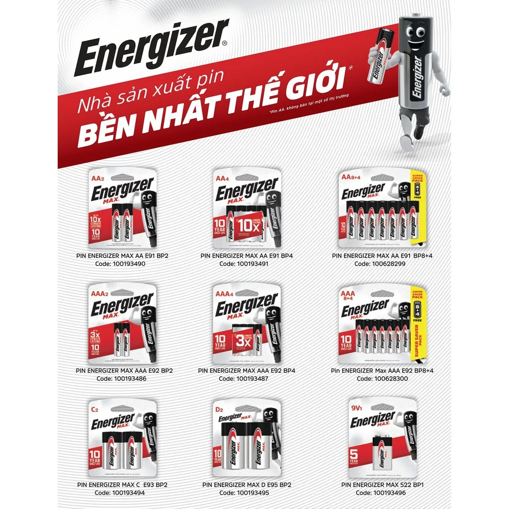 Ảnh Pin AA/AAA Energizer Max Siêu Bền - Hàng Chính Hãng 4