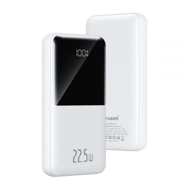 Ảnh Pin Dự phòng Trusmi PD 22.5W DIGITAL POWER BANK 10000mAh Model PB03 Black/White 1