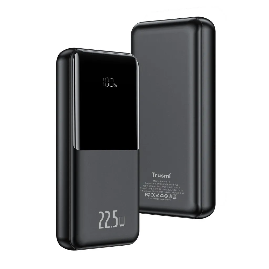 Ảnh Pin Dự phòng Trusmi PD 22.5W DIGITAL POWER BANK 20000mAh Black 2