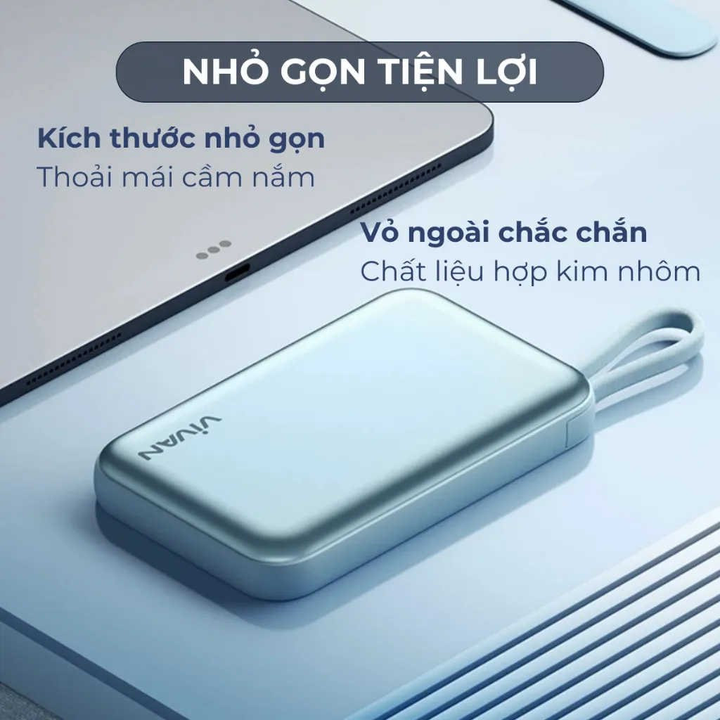 Ảnh Pin dự phòng VIVAN VPB-W11/13/20 10000mAh thông minh không dây sạc nhanh từ tính 15W 3