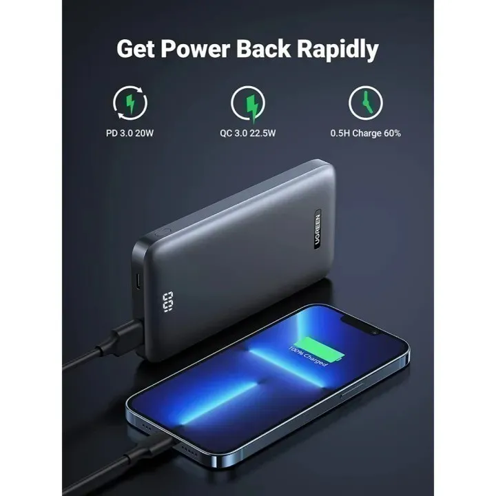 Ảnh Pin sạc dự phòng 10000mAh/20000mAh UGREEN | Sạc nhanh 2 chiều | Sạc nhanh Power X | pin ATL | BH 18 tháng 1 đổi 1 25683 3