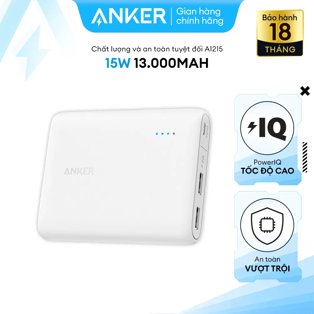 Ảnh Pin sạc dự phòng ANKER PowerCore 13000mAh - A1215 1