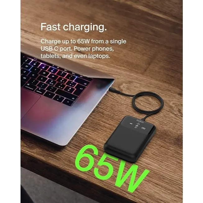 Ảnh Pin sạc dự phòng Belkin Polymer Pocket Power 20,000 mAh, sạc nhanh 65w PD màn hình hiển thị pin 4