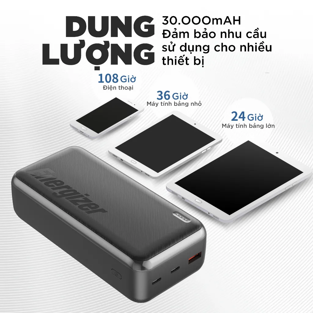 Ảnh Pin sạc dự phòng Energizer 30000mAh - sạc nhanh 22.5W, 3 cổng sạc ra tiện lợi bảo hành 2 năm 3