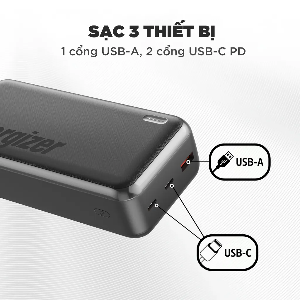Ảnh Pin sạc dự phòng Energizer 30000mAh - sạc nhanh 22.5W, 3 cổng sạc ra tiện lợi bảo hành 2 năm 4