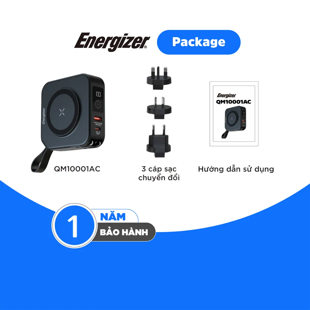 Ảnh Pin sạc dự phòng Energizer 10000mAh/ 3.7V - 3 cổng sạc tiện lợi, tích hợp sạc nhanh hai chiều 4