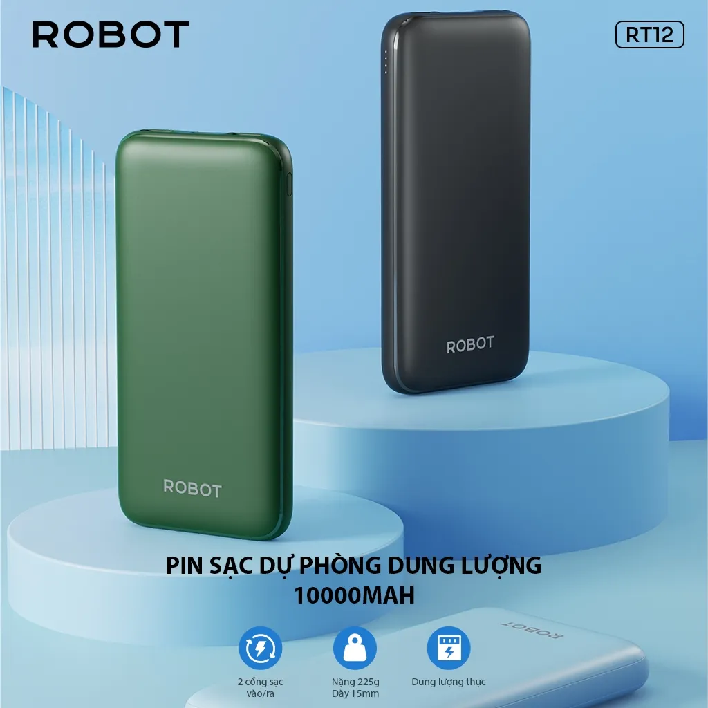 Ảnh Pin Sạc Dự Phòng Wook RT12 Dung lượng 10.000 mAh 2 cổng sạc IN/OUT - Chính Hãng 3