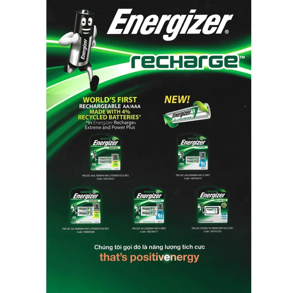 Ảnh Pin sạc Energizer AA 2300mAh NH15E RP2 - Vỉ 2 viên - Hàng chính hãng 3