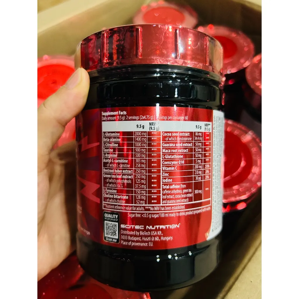 Ảnh Pre-Workout | Super Hero SCITEC Hộp 285g | Hỗ trợ tập luyện Tăng sức mạnh, sức bền Duy trì tập trung 3