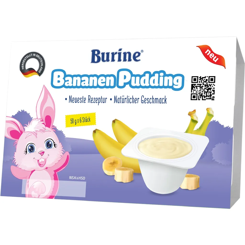 Ảnh Pudding Ăn Dặm Burine Vị Chuối Dành Cho Trẻ Từ 6 Tháng Tuổi - Cung Cấp Vitamin, Bổ Sung Năng Lượng 2