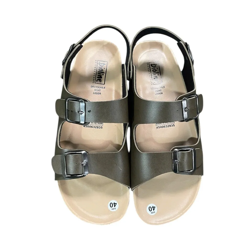 Ảnh PUK02 - Sandal công sở Birken Đế Trấu BIOLINE Official Thiết Kế Unisex Hai Quai Ngang Da PU 1