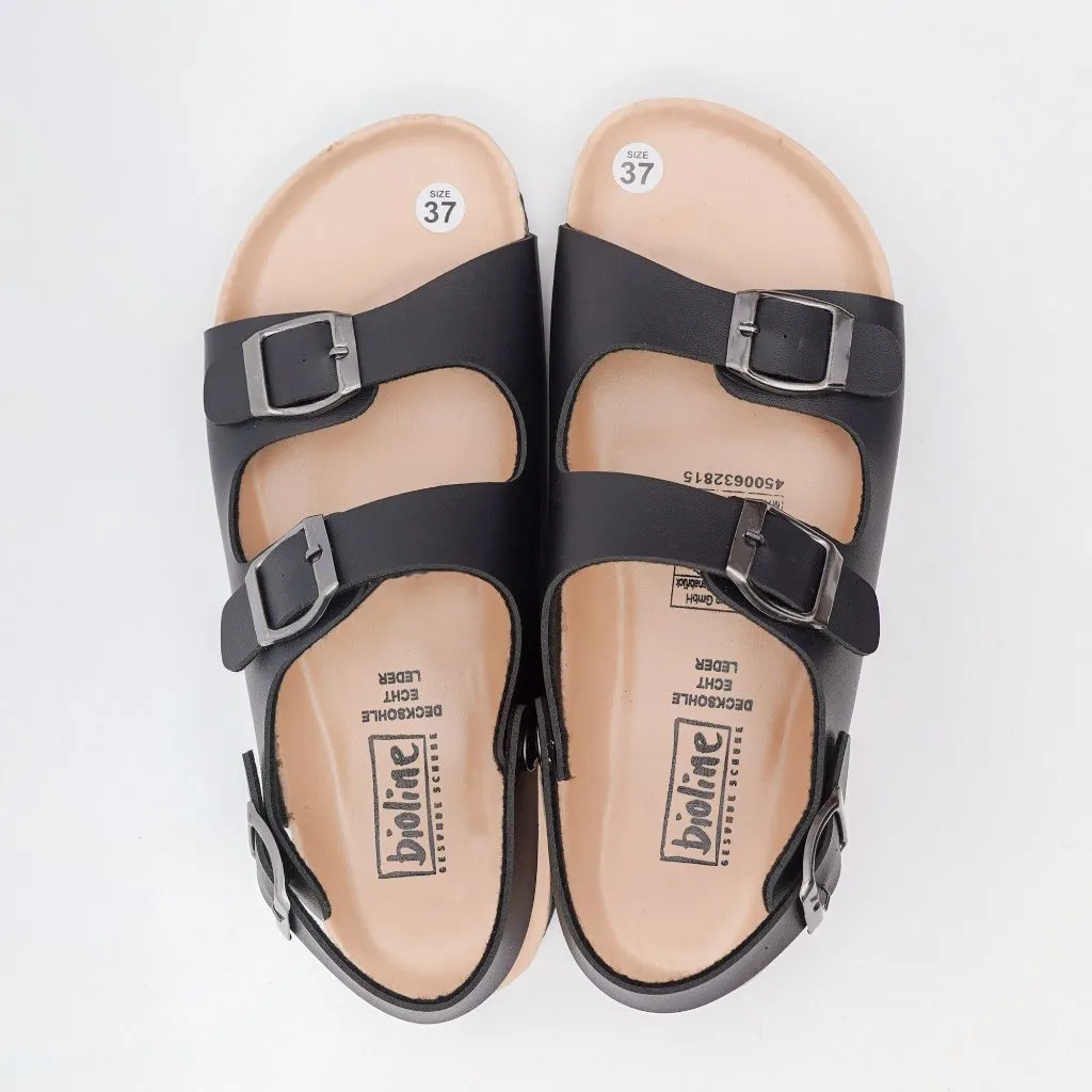 Ảnh PUK02 - Sandal công sở Birken Đế Trấu BIOLINE Official Thiết Kế Unisex Hai Quai Ngang Da PU 3