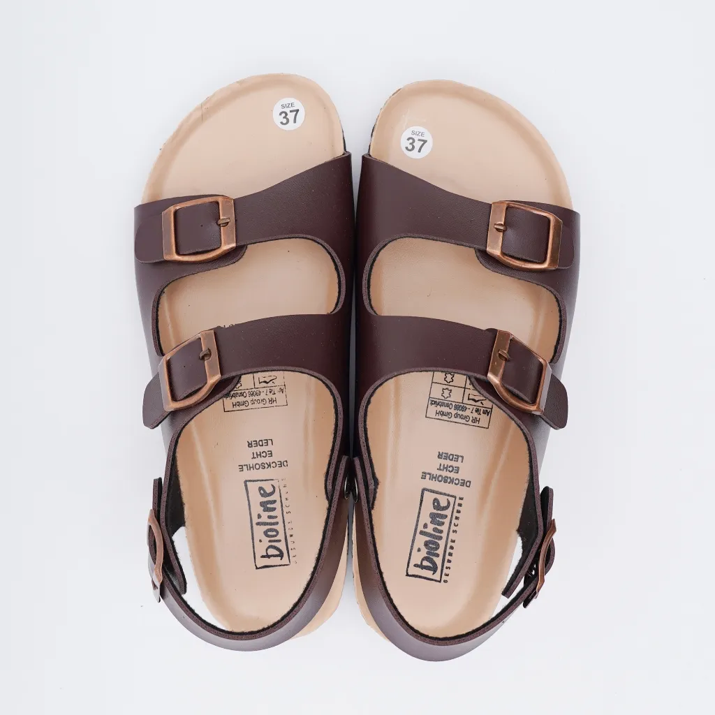 Ảnh PUK02 - Sandal công sở Birken Đế Trấu BIOLINE Official Thiết Kế Unisex Hai Quai Ngang Da PU 4