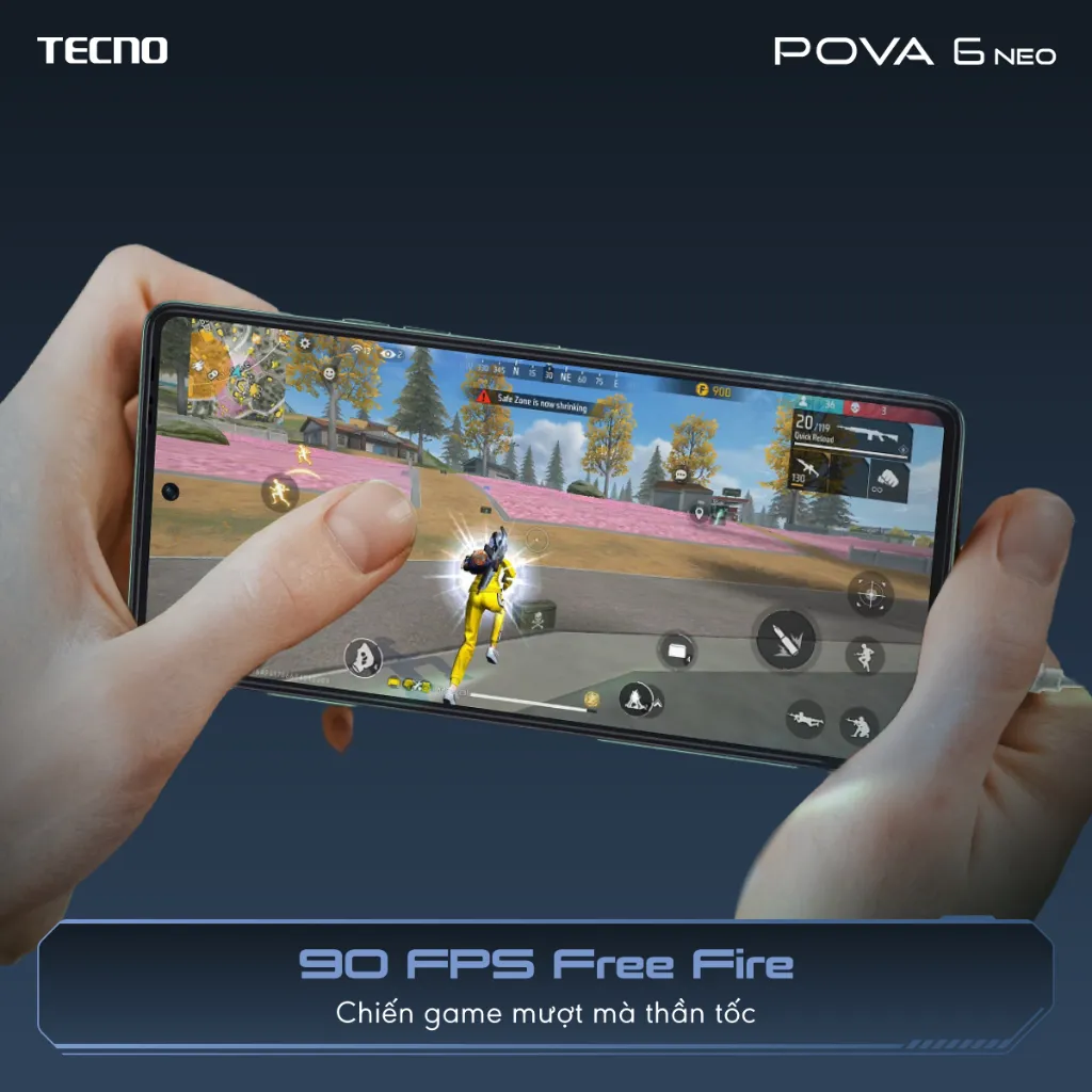 Ảnh [Quà Tặng kèm có hạn] Điện thoại Tecno Pova 6 Neo (8GB/128GB) - Helio G99 Ultimate | 7000 mAh | Sạc nhanh 33W 4