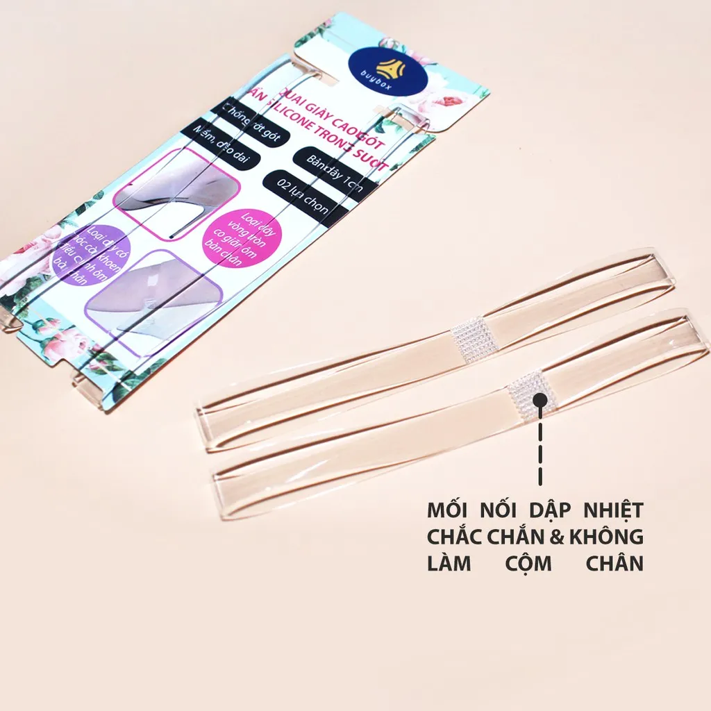 Ảnh Quai giày ẩn trong suốt hỗ trợ mang giày dép chống tuột gót - buybox - BBPK39 4