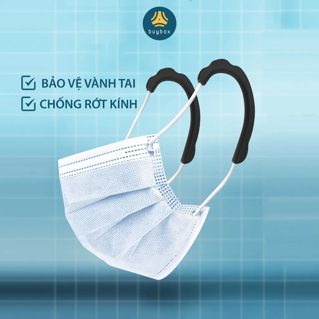 Ảnh Quai silicone đeo khẩu trang hình gợn sóng, bảo vệ vành tai, đeo kính không tuột - Buybox - BBPK195 2