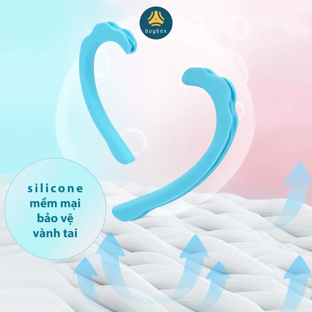 Ảnh Quai silicone đeo khẩu trang hình gợn sóng, bảo vệ vành tai, đeo kính không tuột - Buybox - BBPK195 3