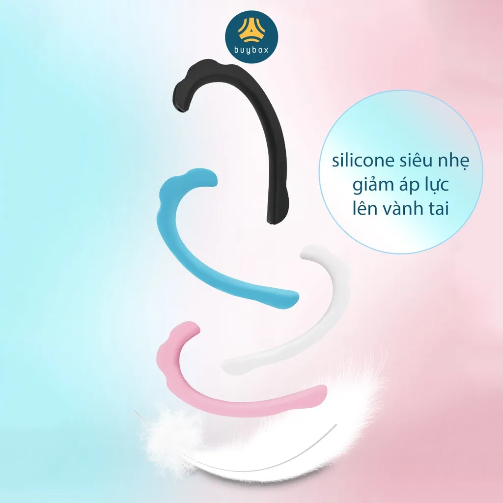 Ảnh Quai silicone đeo khẩu trang hình gợn sóng, bảo vệ vành tai, đeo kính không tuột - Buybox - BBPK195 4