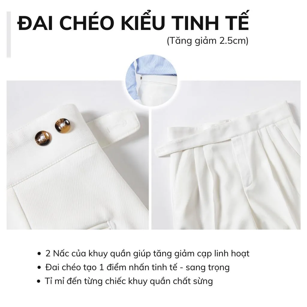 Ảnh Quần âu cạp cao nam ARMCEO dáng baggy suông Hàn cao cấp - A03 2