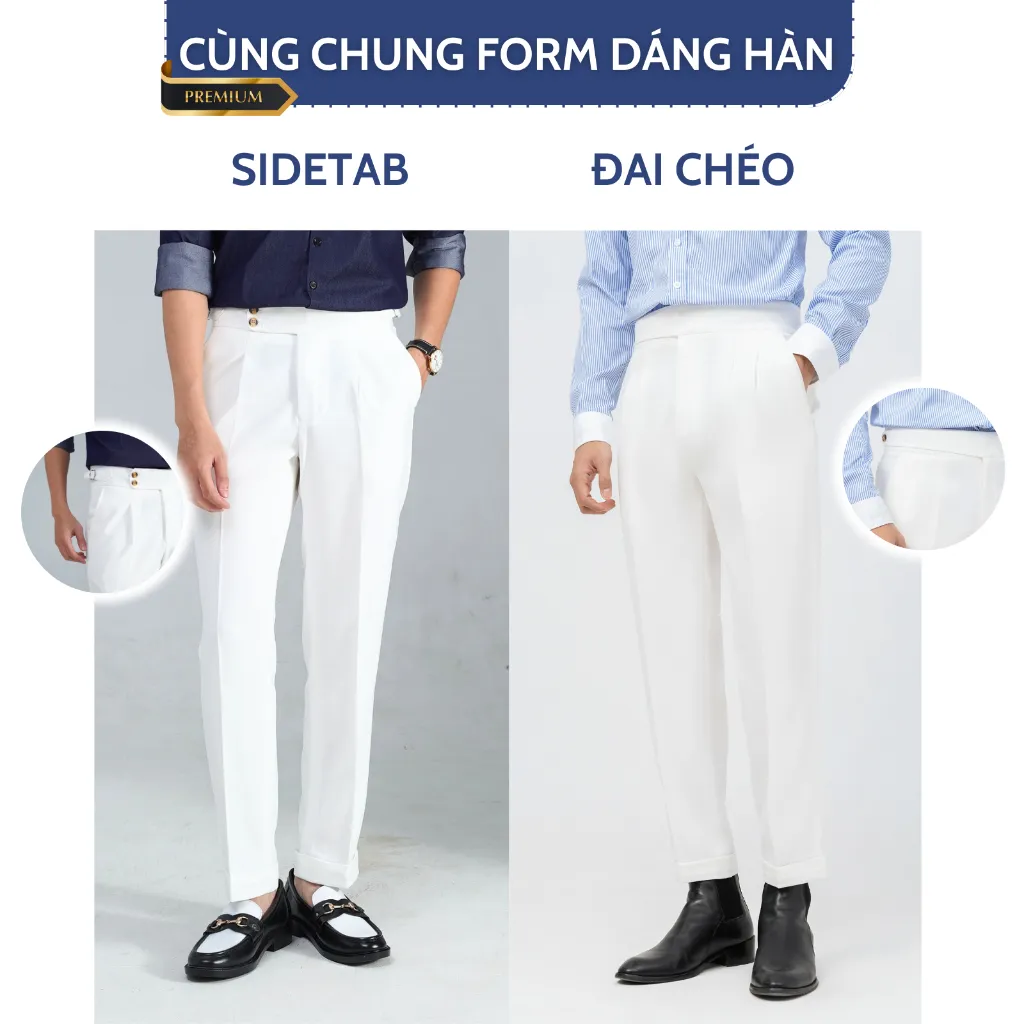 Ảnh Quần âu cạp cao nam ARMCEO dáng baggy suông Hàn cao cấp - A03 4