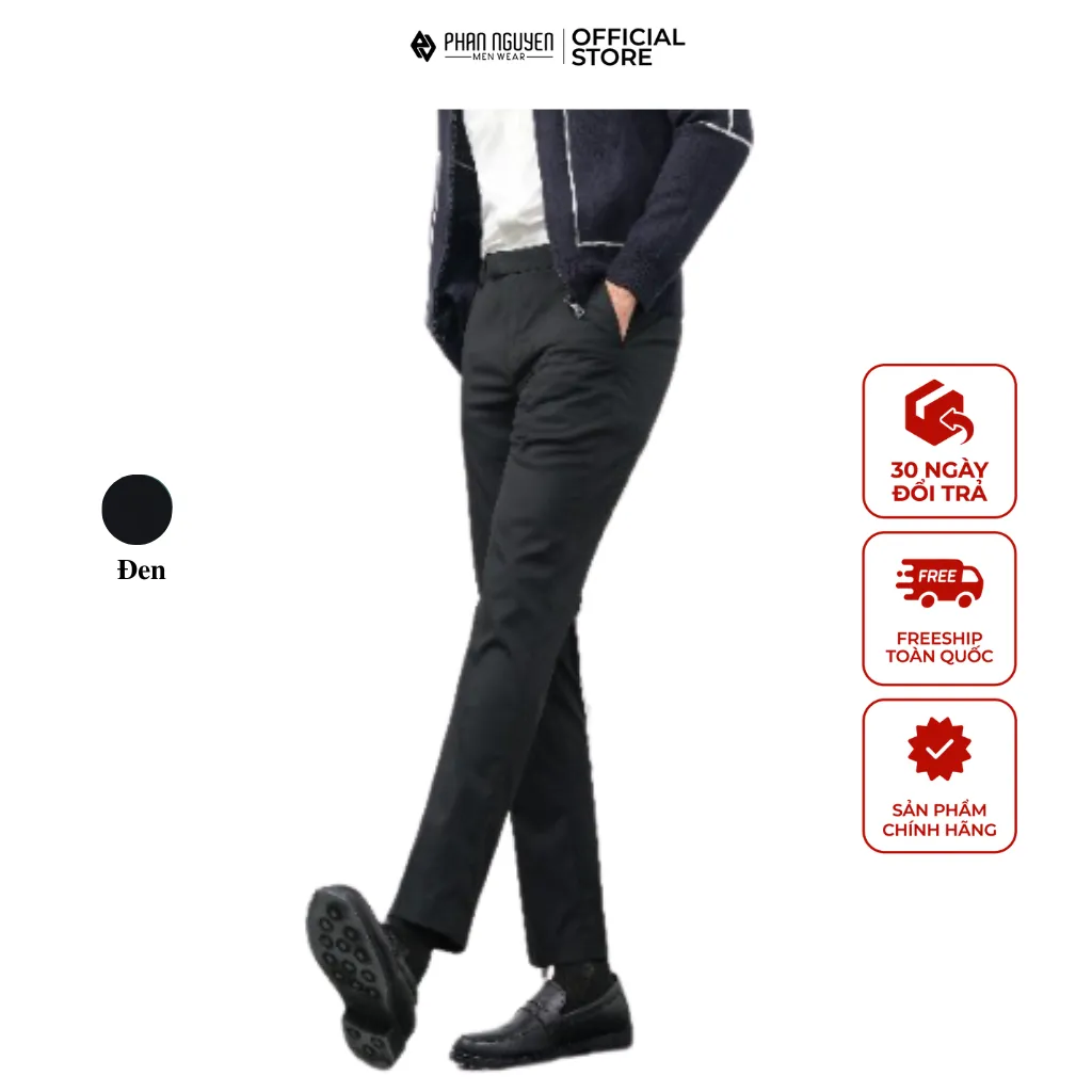 Ảnh Quần âu công sở nam cao cấp Phan Nguyễn, form slim fit tôn dáng, chất liệu mềm mại thoáng mát, thiết kế lịch lãm QVL.680 1