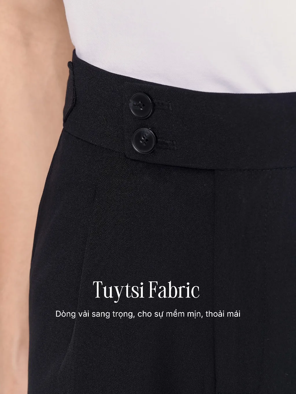 Ảnh Quần âu nam cạp cao JBAGY Sidetab  - điều chỉnh cạp, vải Tuypsi cotton co giãn nhẹ chất lượng cao JA0302 3