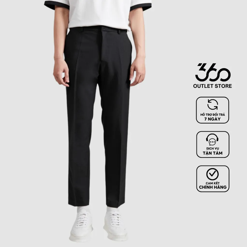 Ảnh Quần âu nam cạp chun ẩn điều chỉnh dáng slimfit 360 Boutique quần tây cạp cao chất liệu dày dặn cao cấp - QASOL320 1