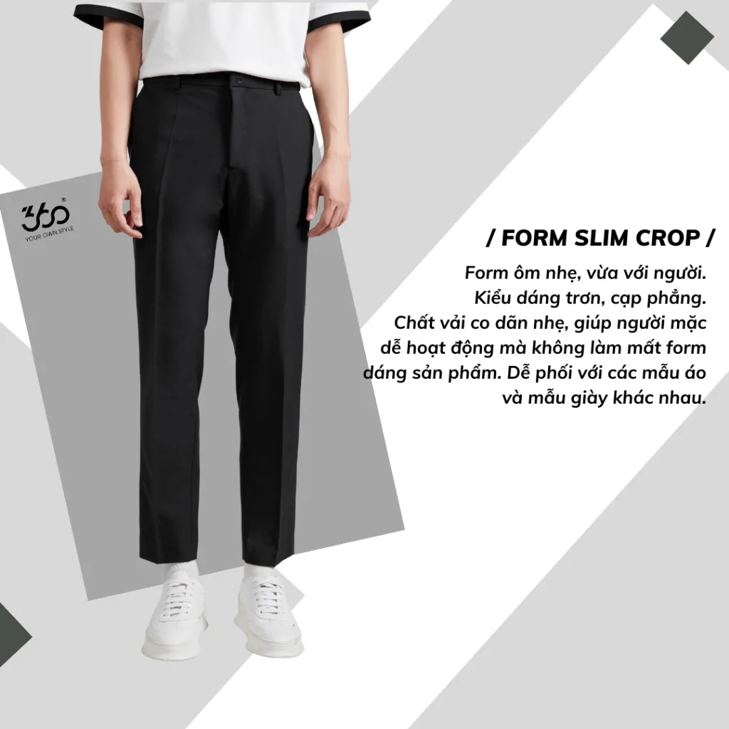 Ảnh Quần âu nam cạp chun ẩn điều chỉnh dáng slimfit 360 Boutique quần tây cạp cao chất liệu dày dặn cao cấp - QASOL320 3