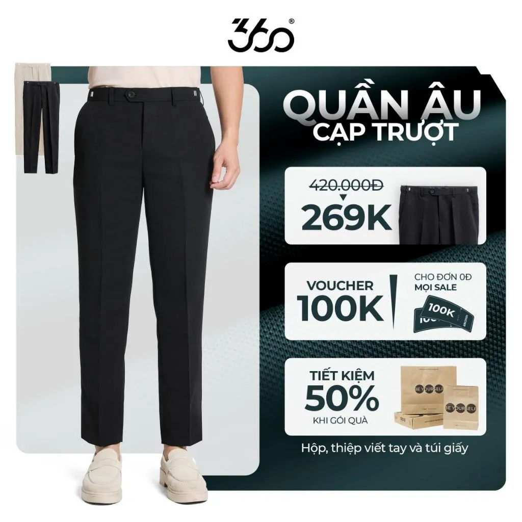Đánh Giá Quần Âu Nam Cạp Trượt 360 Boutique QACOL515 - Thoải Mái, Lịch Lãm