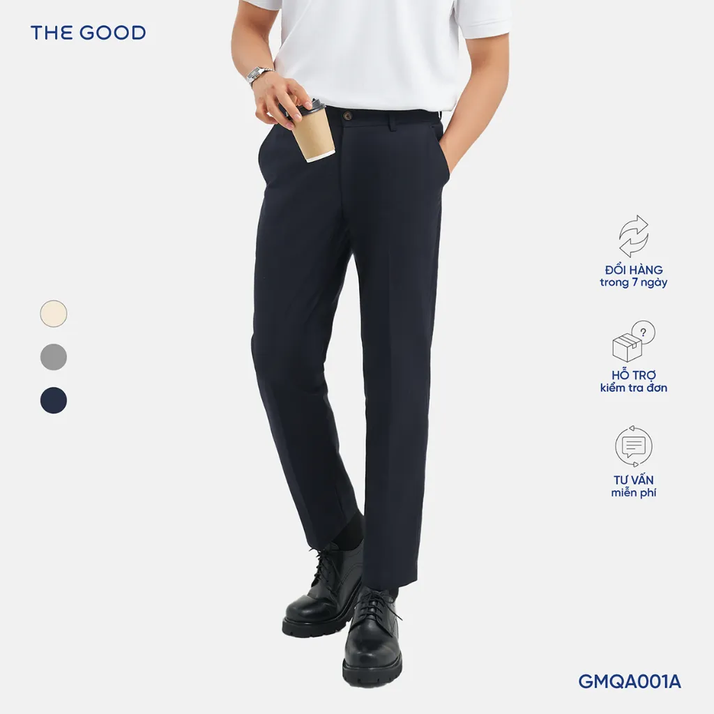 Ảnh Quần âu nam form đứng  chất liệu rayon, ít nhăn 2