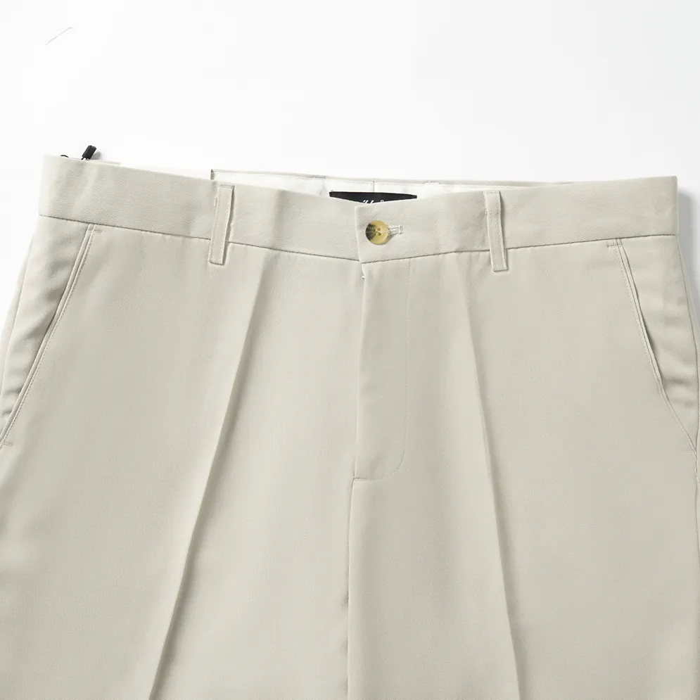 Ảnh Quần âu nam màu be hàng xưởng xuất dư quần tây dài form slim crop vải dày dặn chống nhăn quần âu cạp ép cao cấp 3