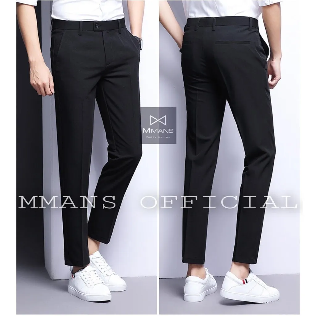Ảnh Quần âu nam MMANS chất vải tuyết mưa ống côn co giãn dáng ôm body 3