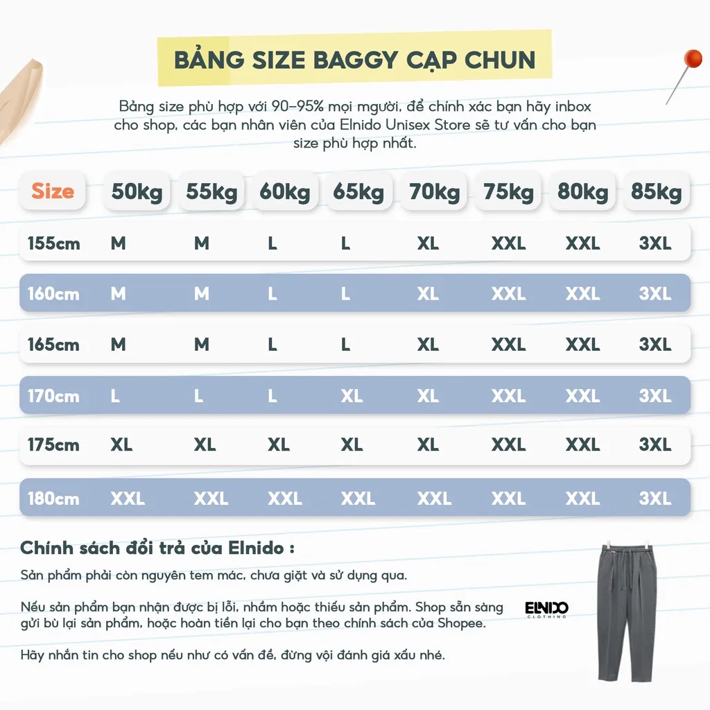 Ảnh Quần âu nam ống xuông cạp chun co giãn ELNIDO kiểu dáng hàn quốc 2
