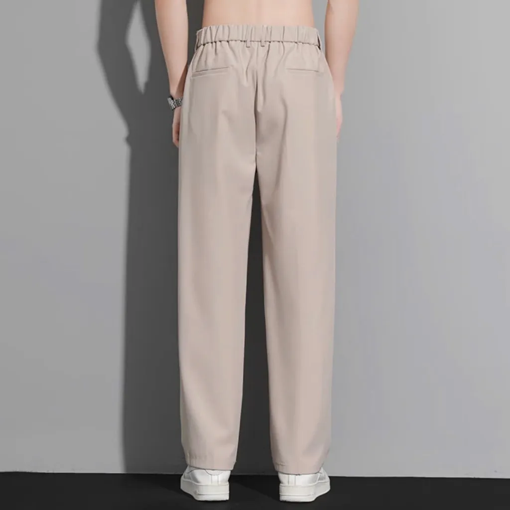 Ảnh Quần Ấu Ống Suông Mando Dáng Đứng Form Vải Kaki Chéo Hàn Cao Cấp Trouser Menswear Màu Đen - TRS014 3