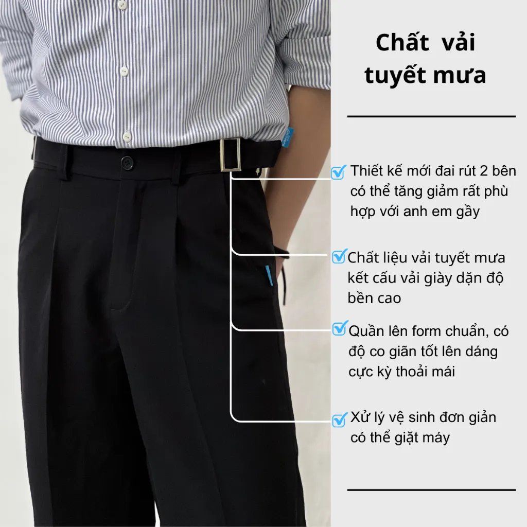 Ảnh Quần Ấu Ống Suông Nam Mando, Quần Ống Rộng Thiết Kế Sidetab Đa Dạng Phong Cách Hàn Quốc, Có Cạp Chun Co Giãn TRS012 4