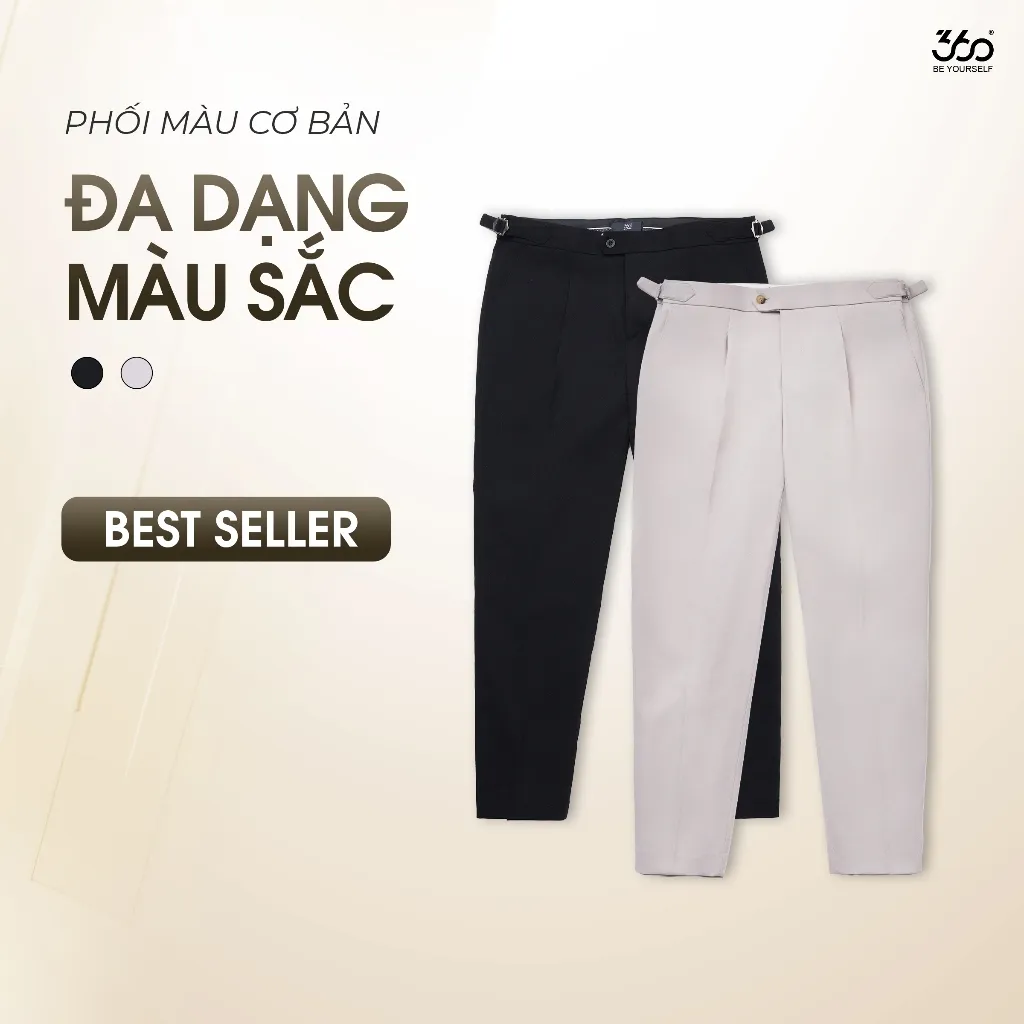 Ảnh Quần âu sidetab nam cạp cao dáng crop 360 Boutique quần âu nam trẻ trung - QATOL010 4
