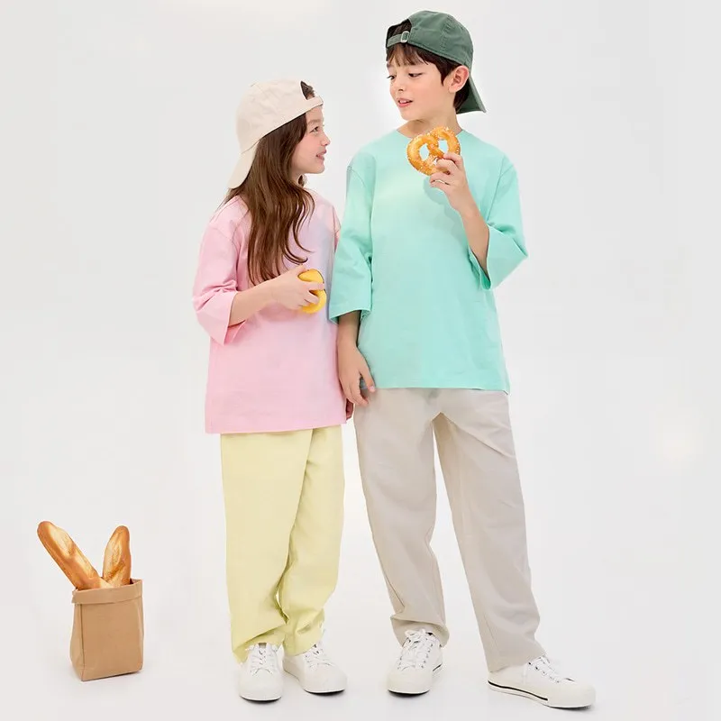 Ảnh Quần Baggi dài dáng suông vải cotton mềm mịn bé trai và bé gái Unifriend Hàn Quốc U9501. Size đại 2,3,4,5, 6, 8, 10 tuổi 4